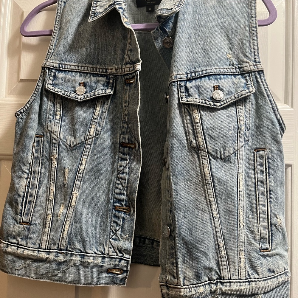 J. Crew Light Blue Denim Vest